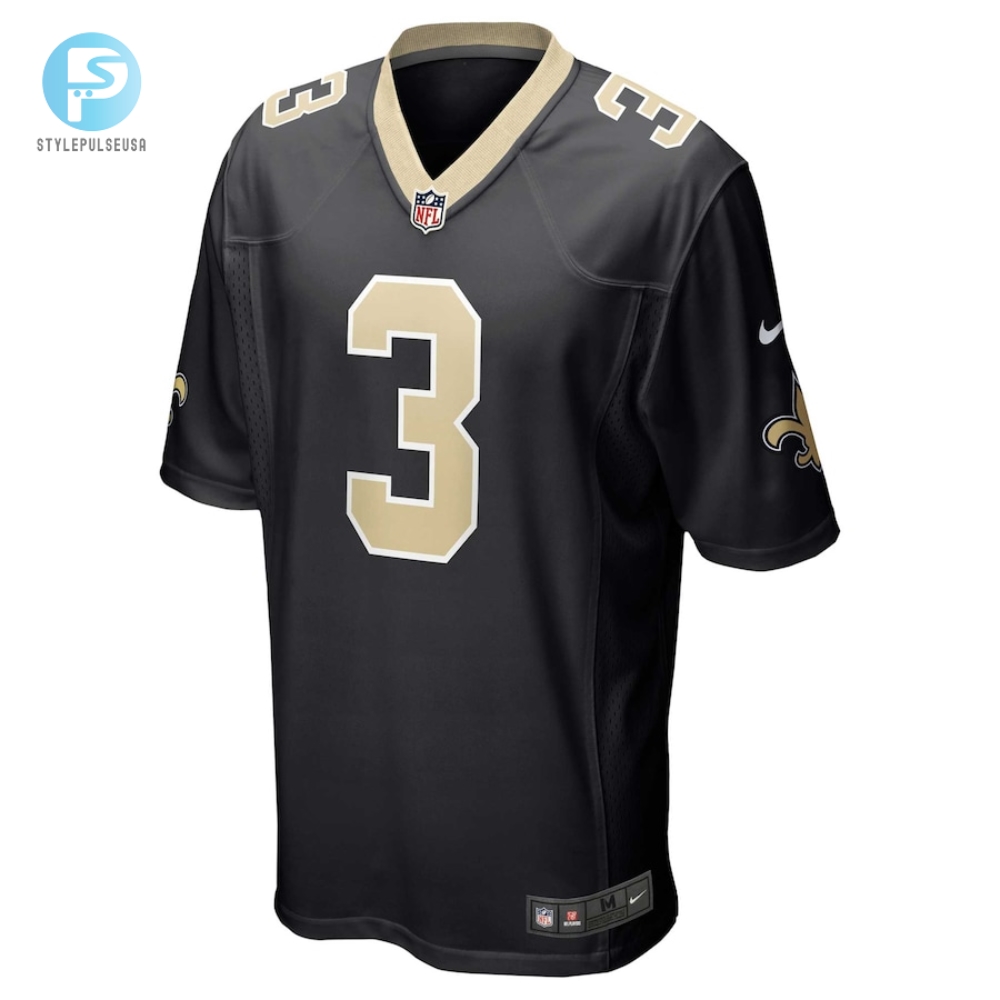 Mens New Orleans Saints Wil Lutz Nike Black Game Jersey 