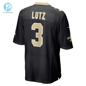 Mens New Orleans Saints Wil Lutz Nike Black Game Jersey stylepulseusa 1 2