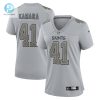 Womens New Orleans Saints Alvin Kamara Nike Gray Atmosphere Fashion Game Jersey stylepulseusa 1