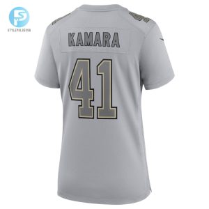 Womens New Orleans Saints Alvin Kamara Nike Gray Atmosphere Fashion Game Jersey stylepulseusa 1 2