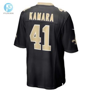 Mens New Orleans Saints Alvin Kamara Nike Black Game Jersey stylepulseusa 1 5