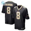 Mens New Orleans Saints Archie Manning Nike Black Retired Player Game Jersey stylepulseusa 1