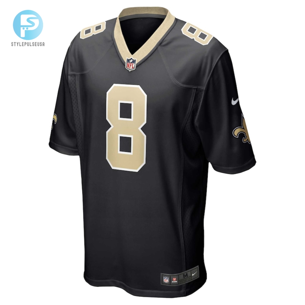 Mens New Orleans Saints Archie Manning Nike Black Retired Player Game Jersey 