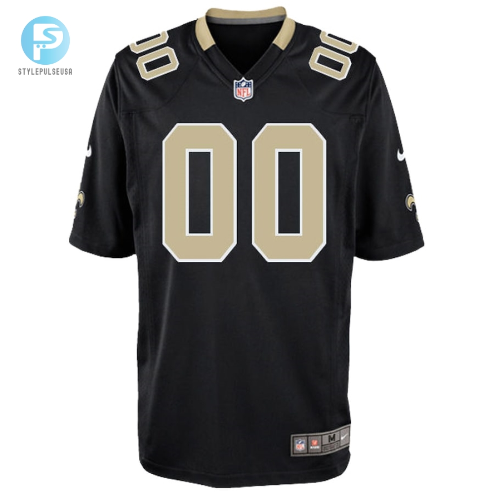 Youth New Orleans Saints Nike Black Custom Game Jersey 