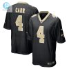 Mens New Orleans Saints Derek Carr Nike Black Game Jersey stylepulseusa 1 3