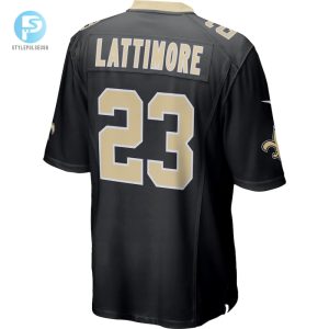 Mens New Orleans Saints Marshon Lattimore Nike Black Game Jersey stylepulseusa 1 2