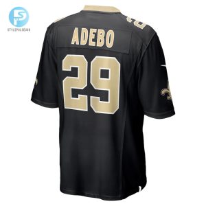 Mens New Orleans Saints Paulson Adebo Nike Black Game Jersey stylepulseusa 1 2