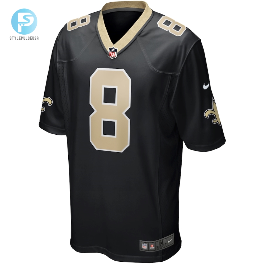 Mens New Orleans Saints Archie Manning Nike Black Game Retired Player Jersey 