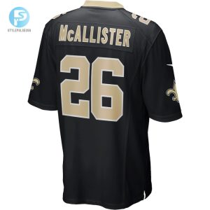 Mens New Orleans Saints Deuce Mcallister Nike Black Game Retired Player Jersey stylepulseusa 1 2