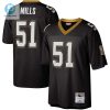 Mens New Orleans Saints Sam Mills Mitchell Ness Black Legacy Replica Jersey stylepulseusa 1