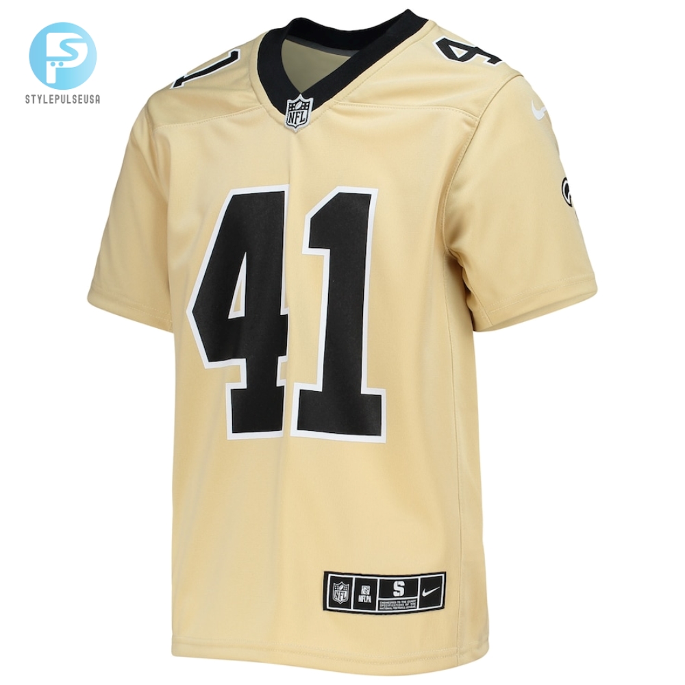 Youth New Orleans Saints Alvin Kamara Nike Gold Inverted Team Game Jersey 