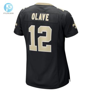Womens New Orleans Saints Chris Olave Nike Black Game Player Jersey stylepulseusa 1 2