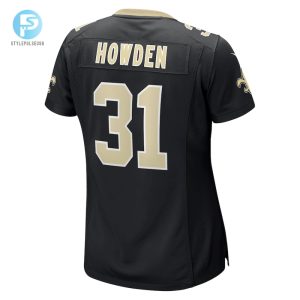 Womens New Orleans Saints Jordan Howden Nike Black Team Game Jersey stylepulseusa 1 2