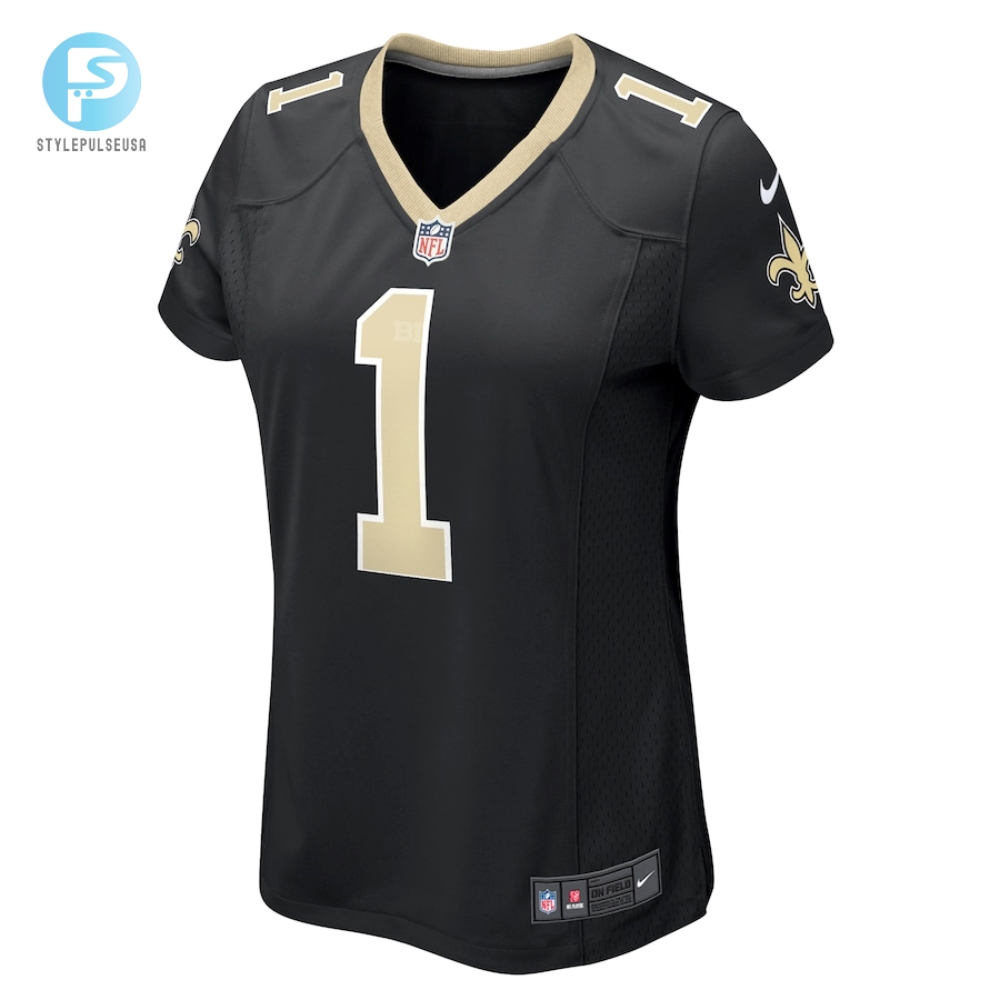 Womens New Orleans Saints Number 1 Mom Nike Black Game Jersey 
