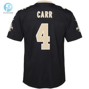Youth New Orleans Saints Derek Carr Nike Black Game Jersey stylepulseusa 1 2