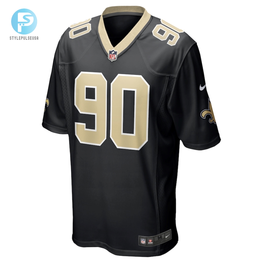 Mens New Orleans Saints Bryan Bresee Nike Black 2023 Nfl Draft First Round Pick Game Jersey 