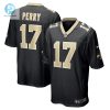 Mens New Orleans Saints A.T. Perry Nike Black Team Game Jersey stylepulseusa 1