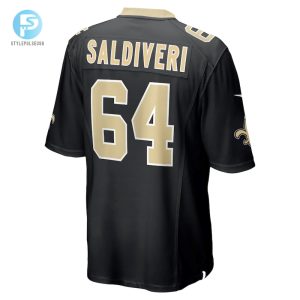 Mens New Orleans Saints Nick Saldiveri Nike Black Team Game Jersey stylepulseusa 1 2