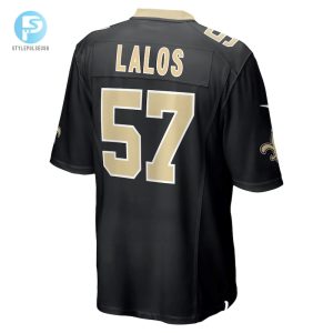 Mens New Orleans Saints Niko Lalos Nike Black Team Game Jersey stylepulseusa 1 2