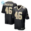 Mens New Orleans Saints Adam Prentice Nike Black Game Player Jersey stylepulseusa 1