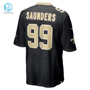 Mens New Orleans Saints Khalen Saunders Nike Black Game Jersey stylepulseusa 1 2