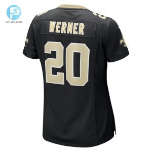 Womens New Orleans Saints Pete Werner Nike Black Game Jersey stylepulseusa 1 2