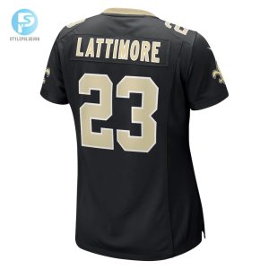 Womens New Orleans Saints Marshon Lattimore Nike Black Team Game Jersey stylepulseusa 1 5