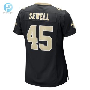 Womens New Orleans Saints Nephi Sewell Nike Black Game Player Jersey stylepulseusa 1 2