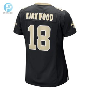 Womens New Orleans Saints Keith Kirkwood Nike Black Team Game Jersey stylepulseusa 1 2