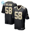 Mens New Orleans Saints Eric Wilson Nike Black Game Player Jersey stylepulseusa 1