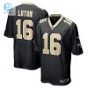 Mens New Orleans Saints Jake Luton Nike Black Game Player Jersey stylepulseusa 1