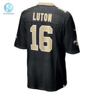 Mens New Orleans Saints Jake Luton Nike Black Game Player Jersey stylepulseusa 1 2
