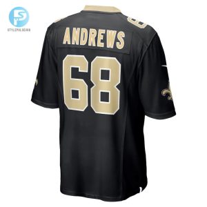 Mens New Orleans Saints Josh Andrews Nike Black Game Player Jersey stylepulseusa 1 2