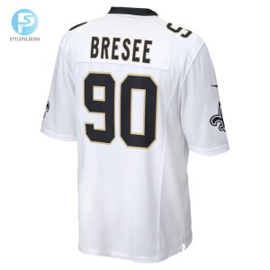 Mens New Orleans Saints Bryan Bresee Nike White Game Jersey stylepulseusa 1 2