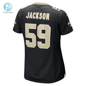 Womens New Orleans Saints Jordan Jackson Nike Black Game Player Jersey stylepulseusa 1 2