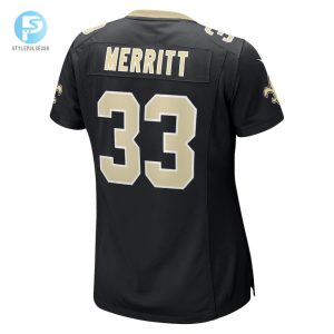 Womens New Orleans Saints Kirk Merritt Nike Black Team Game Jersey stylepulseusa 1 2