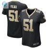 Womens New Orleans Saints Jonathan Vilma Nike Black Game Retired Player Jersey stylepulseusa 1