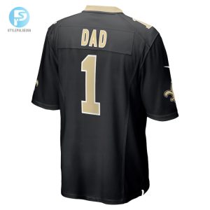 Mens New Orleans Saints Number 1 Dad Nike Black Game Jersey stylepulseusa 1 2