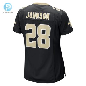 Womens New Orleans Saints Lonnie Johnson Nike Black Game Player Jersey stylepulseusa 1 2