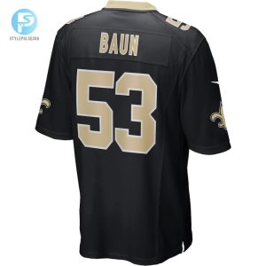 Mens New Orleans Saints Zack Baun Nike Black Game Player Jersey stylepulseusa 1 2