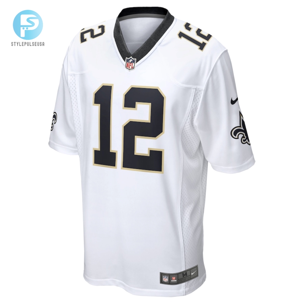 Mens New Orleans Saints Chris Olave Nike White Game Player Jersey 