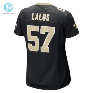 Womens New Orleans Saints Niko Lalos Nike Black Team Game Jersey stylepulseusa 1 5