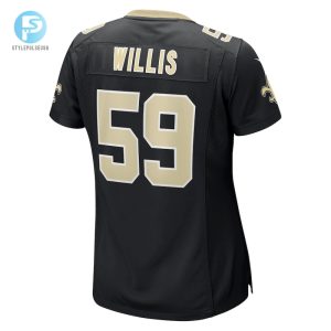 Womens New Orleans Saints Jordan Willis Nike Black Team Game Jersey stylepulseusa 1 2