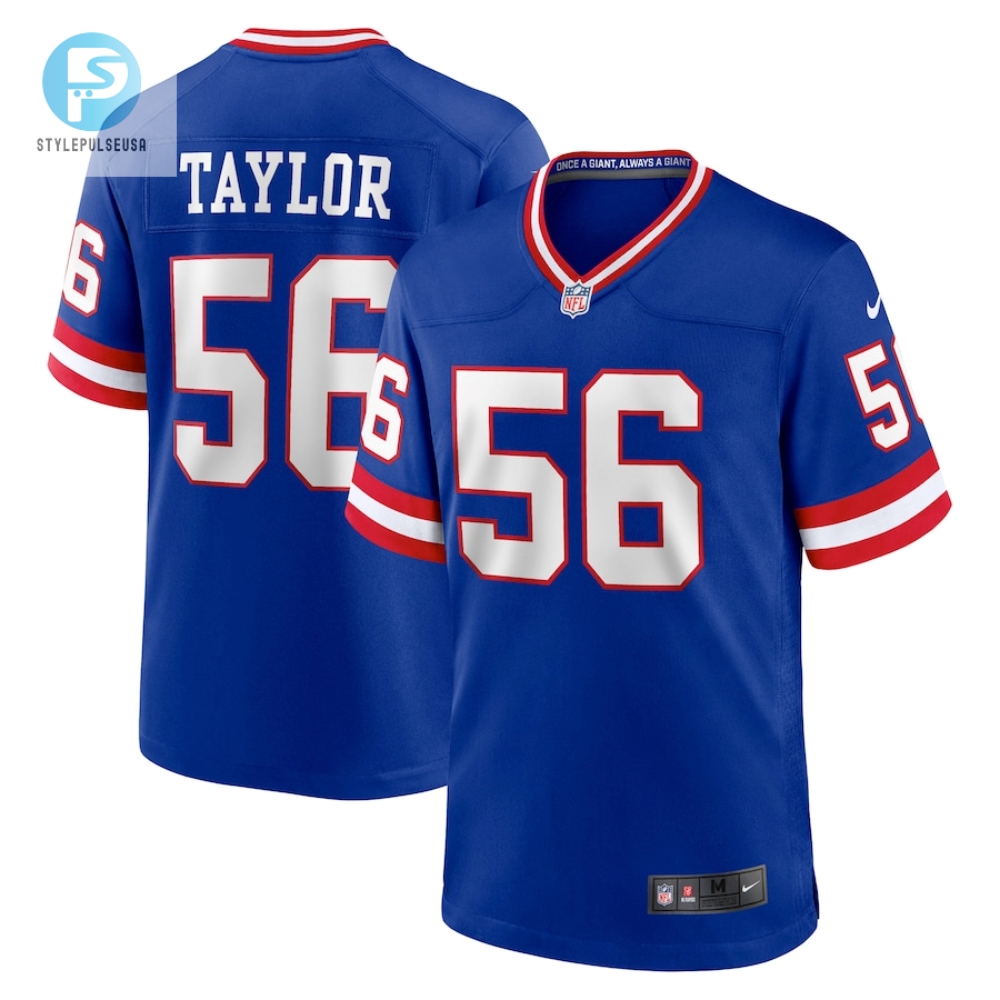 Mens New York Giants Lawrence Taylor Nike Royal Classic Retired Player Game Jersey stylepulseusa 1