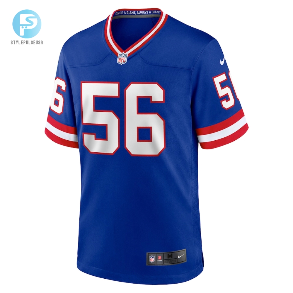 Mens New York Giants Lawrence Taylor Nike Royal Classic Retired Player Game Jersey 
