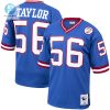 Mens New York Giants 1986 Lawrence Taylor Mitchell Ness Royal Authentic Throwback Retired Player Jersey stylepulseusa 1