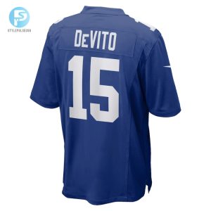 Mens New York Giants Tommy Devito Nike Royal Player Game Jersey stylepulseusa 1 2