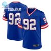 Mens New York Giants Michael Strahan Nike Royal Classic Retired Player Game Jersey stylepulseusa 1