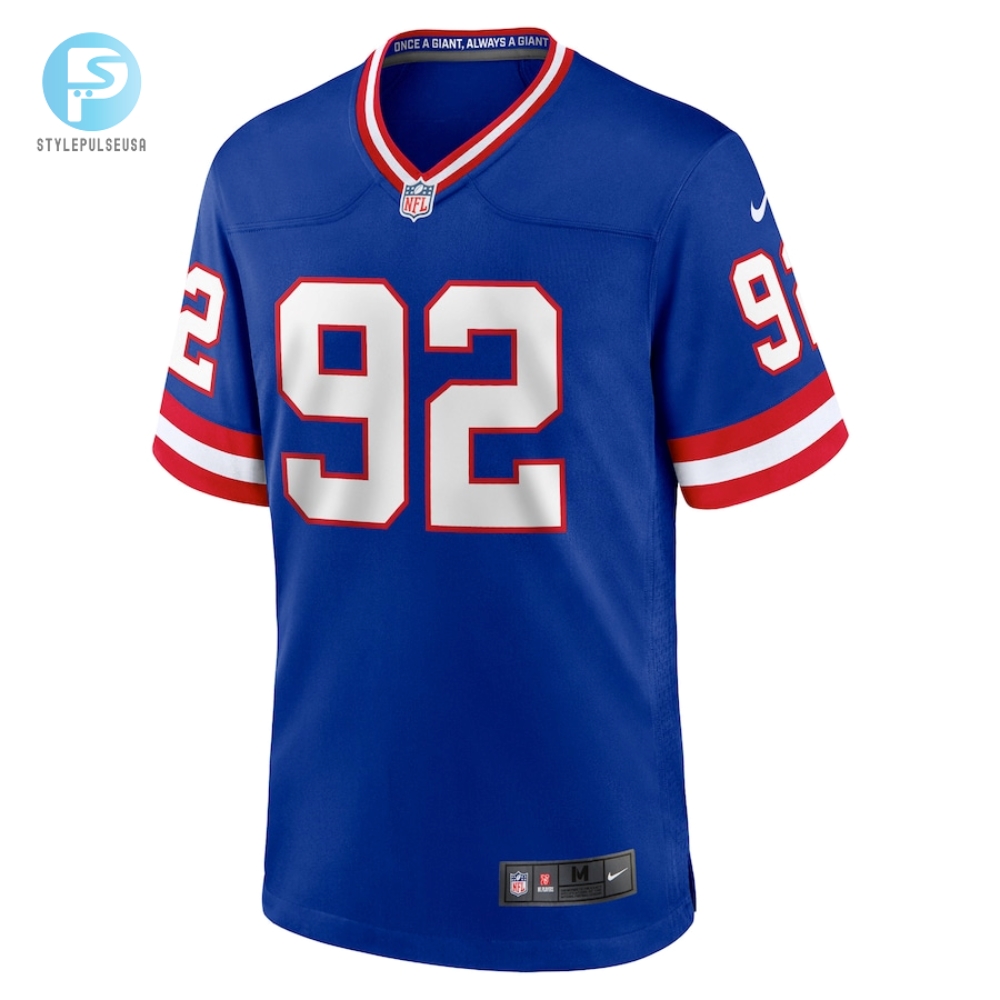 Mens New York Giants Michael Strahan Nike Royal Classic Retired Player Game Jersey 