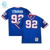 Mens New York Giants 1993 Michael Strahan Mitchell Ness Royal Authentic Throwback Retired Player Jersey stylepulseusa 1